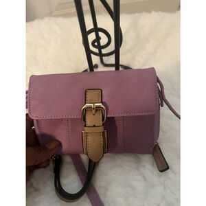 Simply Noelle mini Leather Wallet Crossbody Purse Purple